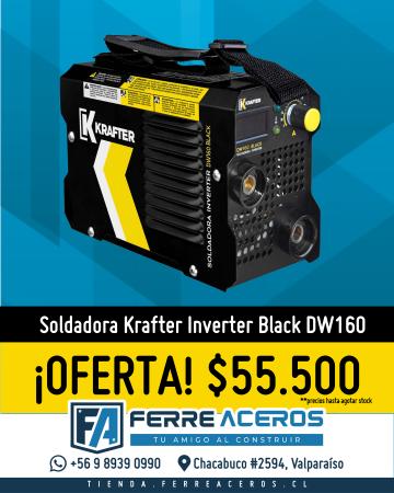 SOLDADORA INVERTER BLACK DW160 KRAFTER