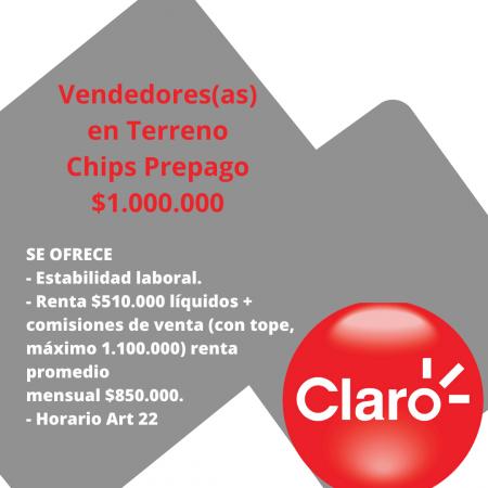 VENDEDORES(AS) EN TERRENO CHIPS PREPAGO