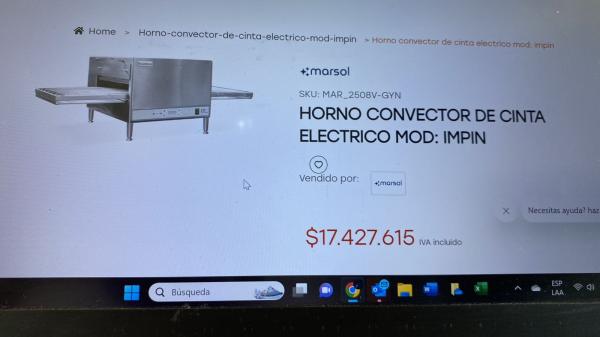 HORNO CONVECTOR DE CINTA ELÉCTRICO 