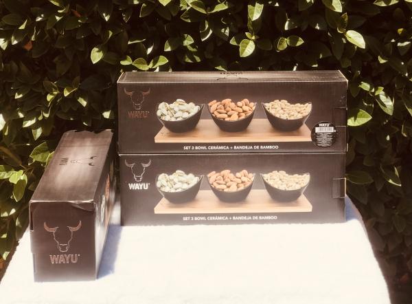 SET DE 3 BOWLS PARA APERITIVO CERAMICA 