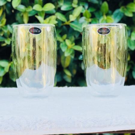 SET 2 VASOS DOBLE PARED GLASSO