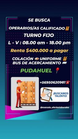OPERARIO CALIFICADO PUDAHUEL FIJO