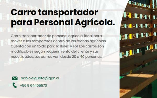 CARRO TRANSPORTADOR DE PERSONAL AGRICOLA