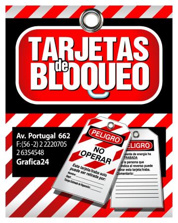 TARJETAS DE BLOQUEO PELIGRO NO OPERAR