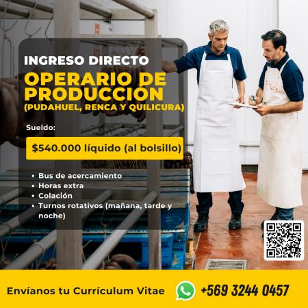 OPERARIO PRODUCCIÓN PUDAHUEL