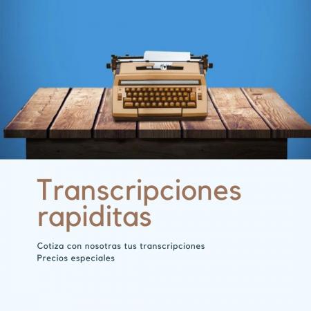 TRANSCRIPCIONES RAPIDITAS 24/7