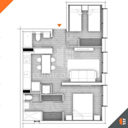 DEPTO NUEVO DE 2D+1B M RONDIZZONI