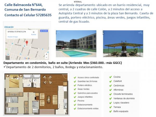 ARRIENDO DEPARTAMENTO