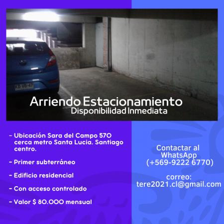 ARRIENDO ESTACIONAMIENTO SANTIAGO CENTRO