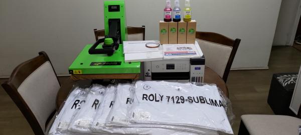 PACK SUBLIMADORA+IMPRESORA+POLERA+OTROS