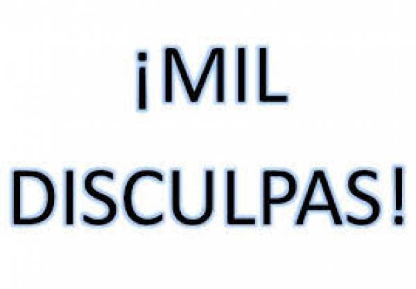 OFREZCO DISCULPAS PÚBLICAS