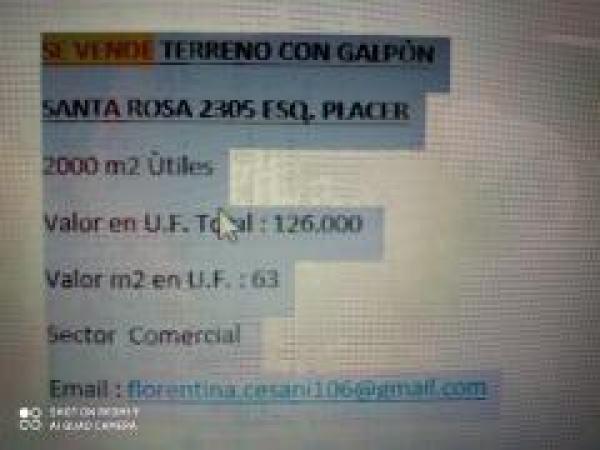 SE VENDE TERRENO CON GALPÓN