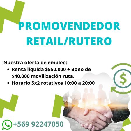 Promovendedor retail/rutero