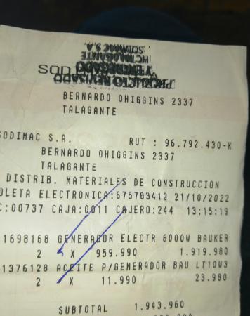 GENERADOR ELÉCTRICO BAUKER BENCINERO 6000W 