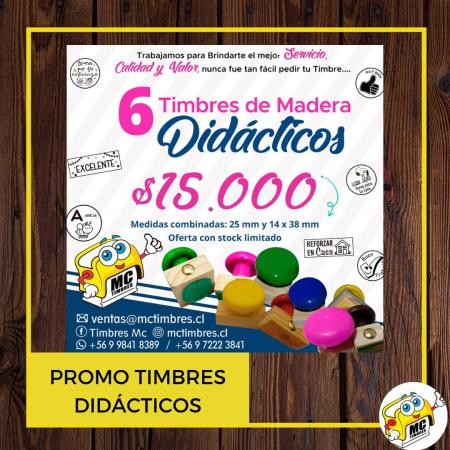 TIMBRES DIDACTICOS - MADERA - PROMO 6