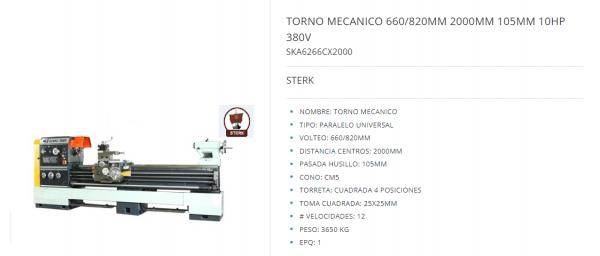 TORNO MECANICO 800/1000MM 