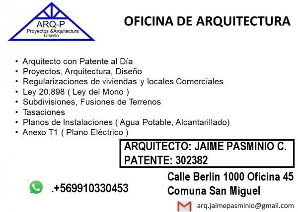 ARQUITECTO, REGULARIZACIONES, PROYECTOS