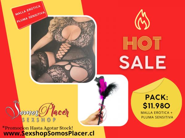 Malla erotica + pluma sensitiva