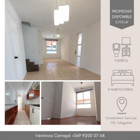 VENDO CASA EN TALAGANTE DE 3 PISOS