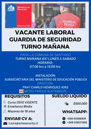 GUARDIAS DE SEGURIDAD MINEDUC