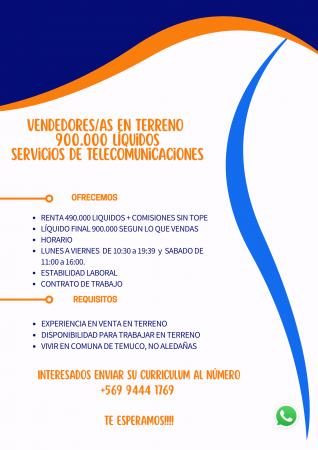 VENDEDORES CON EXP. EN TERRENO