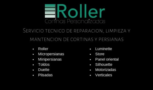 LIMPIEZA Y VENTA DE CORTINAS ROLLER Y PERSIANAS 