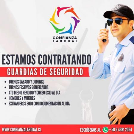 ESTAMOS CONTRATANDO GUARDIAS DE SEGURIDAD