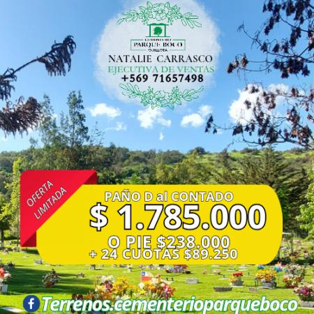 VENTA DE TERRENOS EN CEMENTERIO PARQUE BOCO