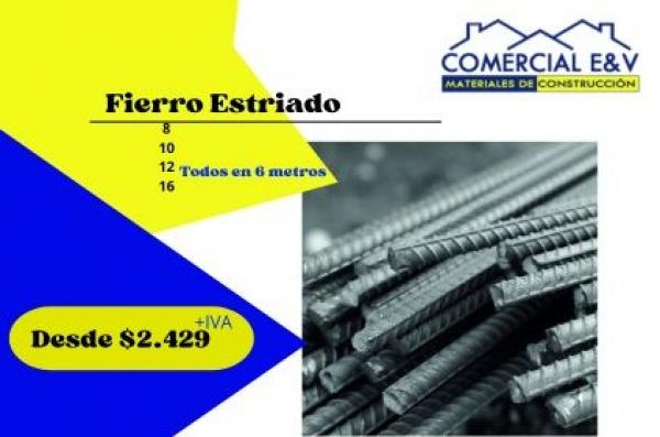FIERRO ESTRIADO 8-10-12-16 -6MTS 2.429+IVA