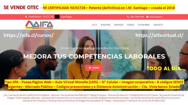OTEC CERTIFICADA NCH2728 ? PATENTE 