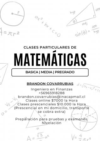 CLASES PARTICULARES DE MATEMÁTICAS
