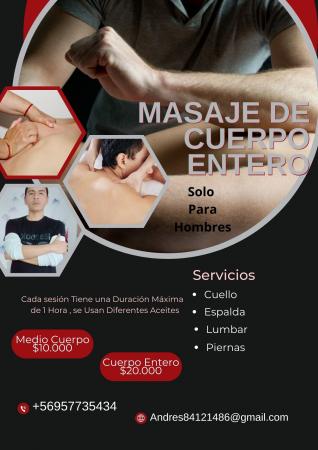 MASAJES Y TERAPIA , PARA HOMBRES ,PUENTE ALTO