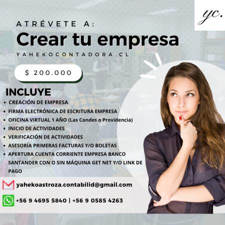 CREACIÓN DE EMPRESA YAHEKOCONTADORA