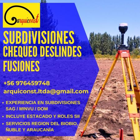 SUBDIVISIONES REGIÓN DEL BIOBÍO, ÑUBLE, ARAUCANÍA