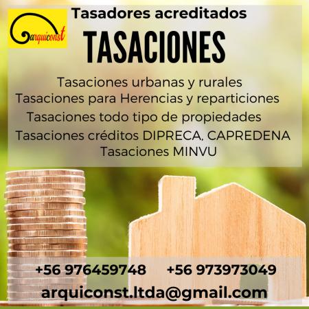 TASACIONES REGIÓN DEL BIOBIO, ÑUBLE, ARAUCANÍA