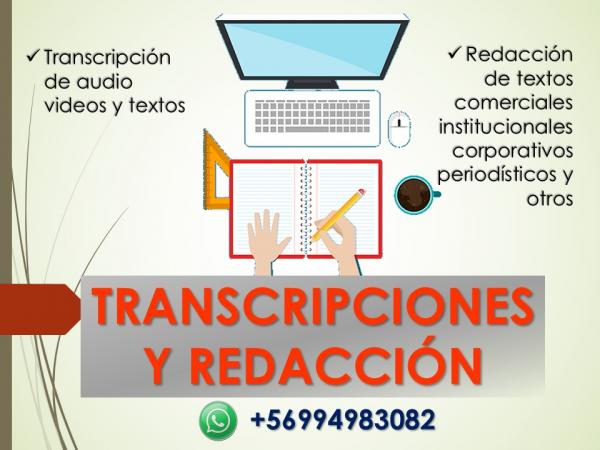 TRANSCRIPCIONES Y REDACCIONES 