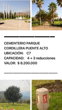 SEPULTURA PARQUE DEL RECUERDO CORDILLERA