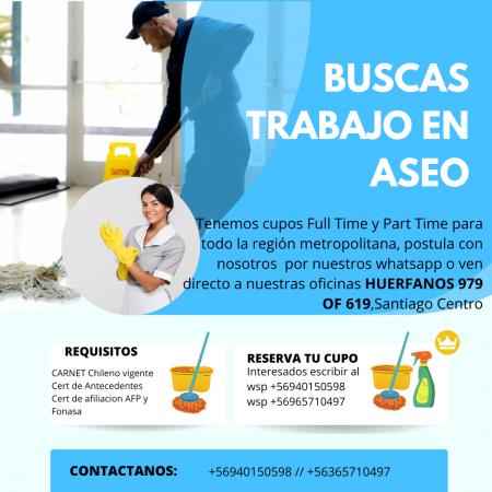 AUXILIAR DE ASEO FULL Y PART TIME