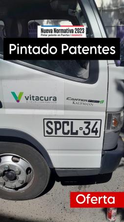 PINTADO DE PATENTES CAMIONES PUERTAS Y TECHO