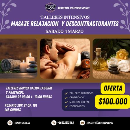 TALLERES INTENSIVO DE MASAJES RELAJACION 
