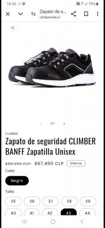 ZAPATO DE SEGURIDAD CLIMBER BANFF NÚMERO 40 UNISEX