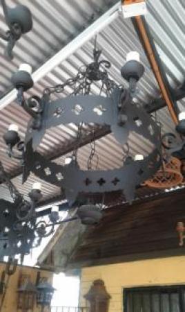 LÁMPARAS GIGANTES DESDE 8 LUCES DE FIERRO FORJADO