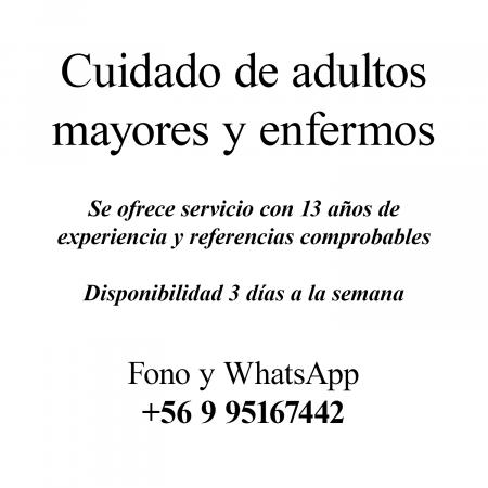 CUIDADO DE ADULTO MAYORES Y ENFERMOS