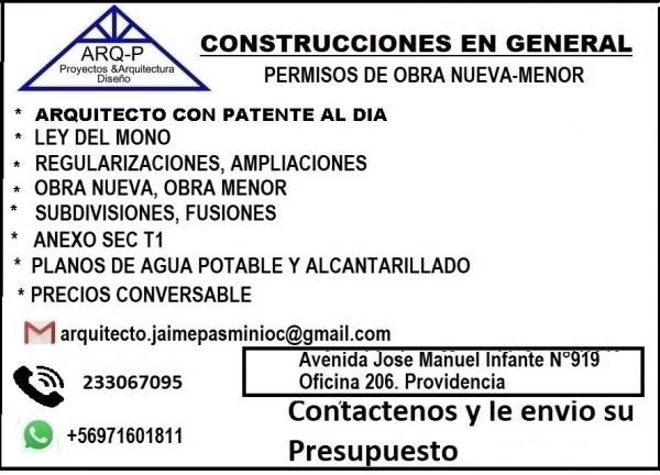 ARQUITECTO, PROYECTOS, REGULARIZACIONES