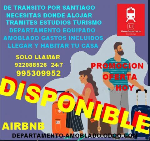 PROMOCION OFERTA HOY DEPTO. AMOBLADO EQUIPADO DISP