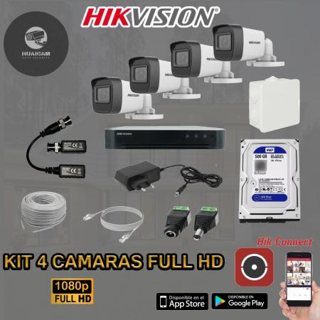  KIT DE 4 CAMARAS HIKVISION+INSTALACION