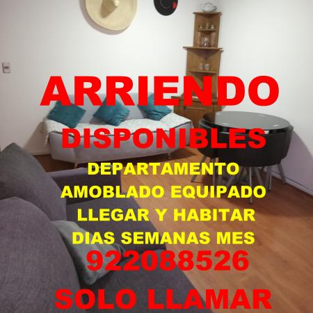 ARRIENDO TEMPORAL  DEPTO.S AMOBLADOGASTOS INCLUIDO