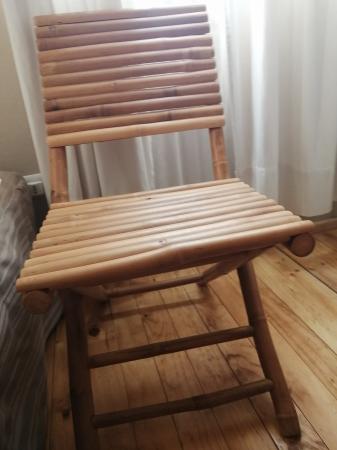 2 SILLAS DE BAMBOO PLEGABLE