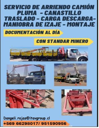 SERVICIOS DE TRASLADO / CAMION PLUMA / MANIOBRAS