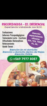 PSICOPEDAGOGA,  MAIPÚ 